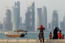 The futuristic waterfront in Doha.