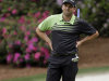 Sergio Garcia, of Spain, reacts to a missed putt on the 13th green during the first round of the Masters golf tournament Thursday, April 11, 2013, in Augusta, Ga. (AP Photo/Charlie Riedel)
