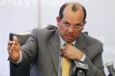 Peru's Economy Minister Luis Miguel Castilla speaks during a news conference in Lima