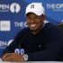 Tiger Woods of the U.S. speaks during a news conference ahead of the British Open golf championship at Royal Lytham and St Annes
