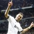 Real Madrid's Benzema celebrates after scoring a goal against Valencia during their King's Cup quarterfinal round first leg soccer match in Madrid