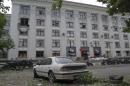 A general view of the regional administration building is seen in Luhansk