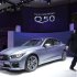 Infiniti's new Q50 is displayed at the Shanghai International Automobile Industry Exhibition (AUTO Shanghai) media day in Shanghai, China Saturday, April 20, 2013. (AP Photo/Eugene Hoshiko)
