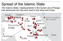 ISLAMIC STATE 022815: Map shows the spread of the Islamic State; 2c x 4 inches; with any related stories; ETA 3 p.m. ; 2c x 4 inches; 96.3 mm x 101 mm;