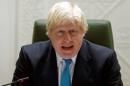 British Foreign Secretary Boris Johnson attends a joint news conference with Saudi Arabian Foreign Minister Adel al-Jubeir in Riyadh