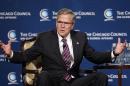 Former Florida Governor Jeb Bush speaks at The Chicago Council on Global Affairs in Chicago, Illinois