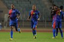 Cape Verde's striker Carlos Soares (L) celebrates after scoring on September 7, 2013 in Rades Olympic Stadium in Tunis