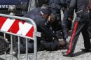 L'arresto di Luigi Preiti, l'uomo che il 28 aprile ha aperto il fuoco davanti a Palazzo Chigi ferendo due carabinieri