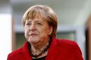 German Chancellor Merkel arrives for the weekly cabinet meeting at the Chancellery in Berlin
