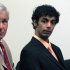 FILE - In this May 30, 2012, file photo, Dharun Ravi, right, sits with his attorney Joseph Benedict during a hearing in New Brunswick, N.J. Ravi, the former Rutgers University student convicted of using his webcam to watch his roommate kiss another man, is due to be released from jail Tuesday, June 19 after serving 20 days of a 30 day sentence. Ravi reported to jail last month even though he could have remained free during an appeal of the case. (AP Photo/Mel Evans, File)