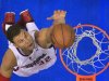 Los Angeles Clippers Griffin scores against Memphis Grizzlies during Game 5 of their NBA Western Conference Quarterfinals basketball playoff series in Los Angeles