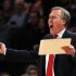 New York Knicks head coach Mike D'Antoni reacts to a call late in the fourth quarter against the New Orleans Hornets during their NBA basketball game at Madison Square Garden in New York