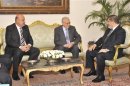 Egypt's President Mursi and VP Mekky meet with the new U.N.-Arab League envoy to Syria Brahimi in Cairo