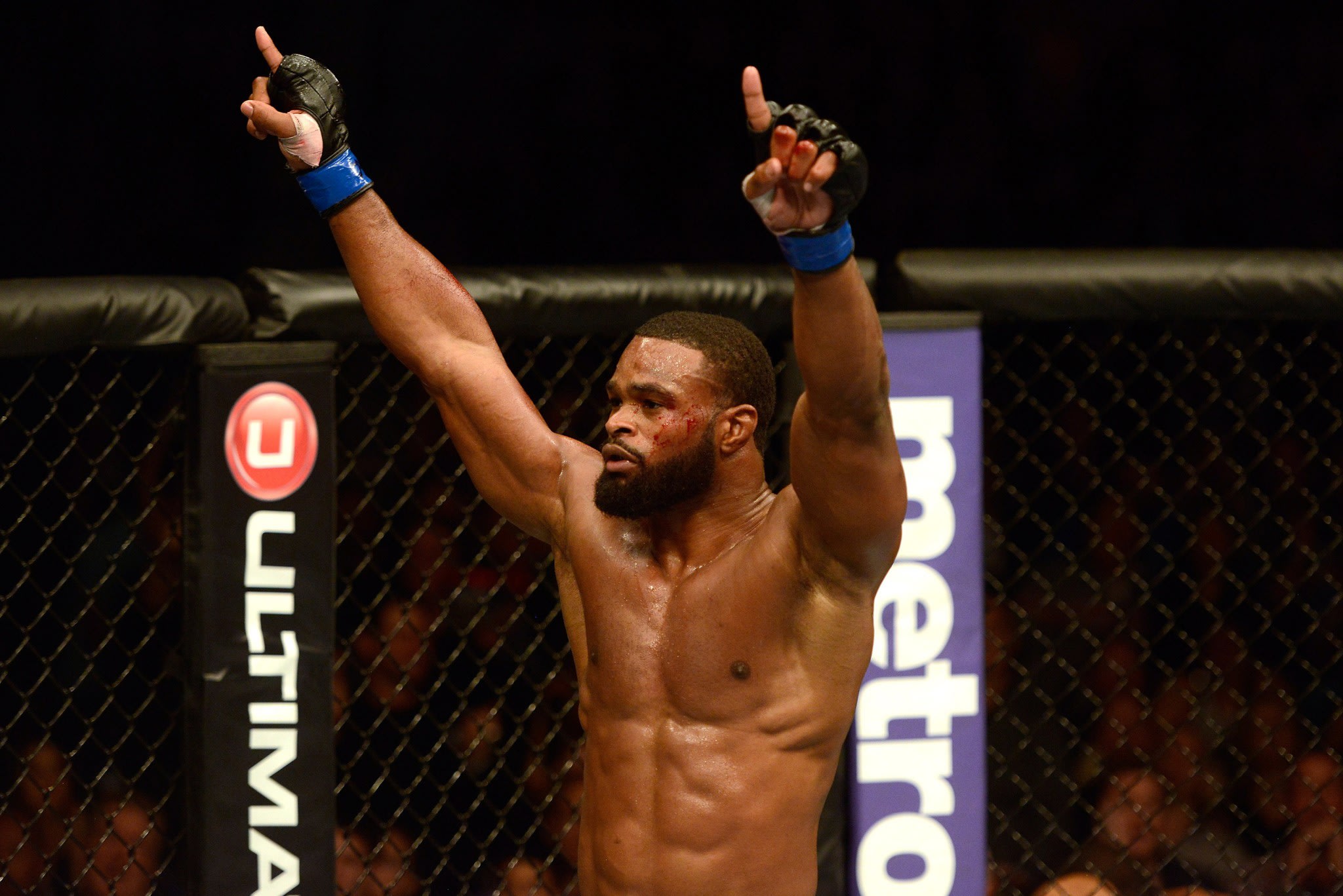 Tyron Woodley is the new UFC welterweight champion. (Getty Images)