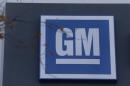 The GM logo is seen at the General Motors Lansing Grand River Assembly Plant in Lansing,