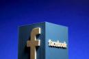 A 3D plastic representation of the Facebook logo is seen in this illustration in Zenica