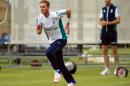 England's Stuart Broad runs during a nets session at Lord's Cricket Ground, London, Wednesday June 8, 2016. (Adam Davy/PA via AP) UNITED KINGDOM OUT