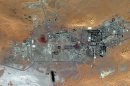 DigitalGlobe satellite image of the Amenas gas field in Algeria