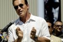 SCHWARZENEGGER ATTENDS OPENING OF INNER CITY GAMES AT HOLLYWOOD SPORTS PARK.