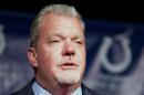 Indianapolis Colts owner Jim Irsay speaks during a press conference at Indiana Farm Bureau Football Center on March 7, 2012 in Indianapolis, Indiana