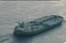 The oil tanker United Kalavyrta approaches Galveston, Texas