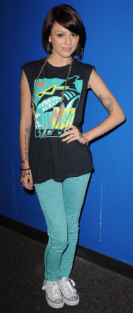 Cher Lloyd channels the turquoise trend in Miami