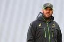 Australia's head coach Michael Cheika made no secret of his feelings about his clown portrait after New Zealand's 37-10 win over Australia in Auckland in October