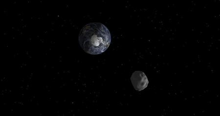 The passage of asteroid 2012 DA14 through the Earth-moon system, is depicted in this handout image from NASA. REUTERS/NASA/JPL-Caltech/Handout
