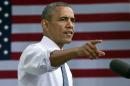 US President Barack Obama speaks on the economy at the Lake Harriet Band Shell in Minneapolis, Minnesota on June 27, 2014