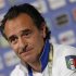Italy's coach Prandelli listens to reporter's question during a news conference during the Euro 2012 in Krakow