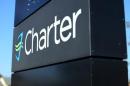 A Charter Communications company store sign is pictured in Long Beach, California