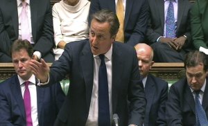 In this image taken from video, Britain's Prime Minister …