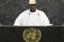 Gambian President Yahya Jammeh addresses the 68th United Nations General Assembly at U.N. headquarters in New York