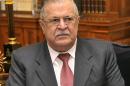 A picture taken on March 18, 2011 shows Iraqi President Jalal Talabani during a meeting in Athens