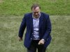 Russia's coach Advocaat reacts during Euro 2012 soccer match against Greece in Warsaw
