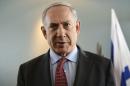 Israeli Prime Minister Netanyahu delivers statement to media after meeting U.S. Secretary of State Kerry near Tel Aviv