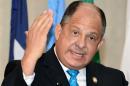 Costa Rican President Luis Guillermo Solis speaks during the inauguration of the 2016 Conference of Central American Security, in San Jose, Costa Rica, on April 7, 2016
