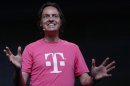 T-Mobile CEO Legere speaks during a company event in New York