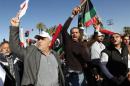 Demonstrators take part in a protest against the General National Congress at the Martyrs' Square in Tripoli