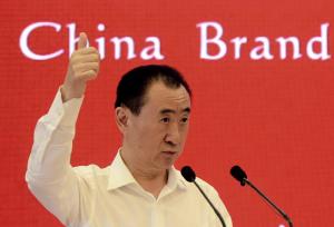 Wang Jianlin, chairman of Wanda Group, seen at the …