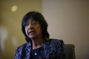 U.N. High Commissioner for Human Rights Navi Pillay speaks to Reuters at her hotel in Madrid