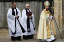 The new Archbishop of Canterbury Justin Welby arrives for his enthronement ceremony at Canterbury Cathedral, in Canterbury