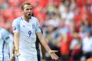 England's forward Harry Kane reacts during the Euro 2016 match between England and Wales, in Lens on June 16, 2016