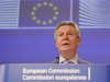 European Trade Commissioner De Gucht addresses a news conference at the EU Commission headquarters in Brussels