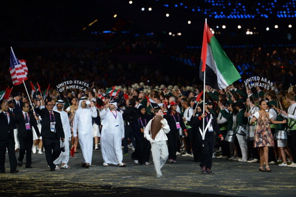 لقطة للوفد  الإماراتي المشارك في أوليمبياد لندن 2012