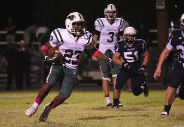 Michael Humphrey, number 3, always towers over teammates and opponents — Sunnyslope Football