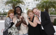 From left actors, Inge Maux, Peter Kazungu, Margarethe Tiesl and director Ulrich Seidl pose during a photo call for Paradise: Love at the 65th international film festival, in Cannes, southern France, Friday, May 18, 2012. (AP Photo/Lionel Cironneau)