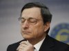 ECB President Draghi reacts during the monthly news conference in Frankfurt