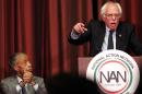 Democratic presidential candidate Senator Bernie Sanders during the 25th annual National Action Network convention on April 14, 2016 in New York City