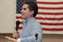 Tagg Romney speaking on behalf of his father in Augusta, Maine, on Feb. 4, 2012.